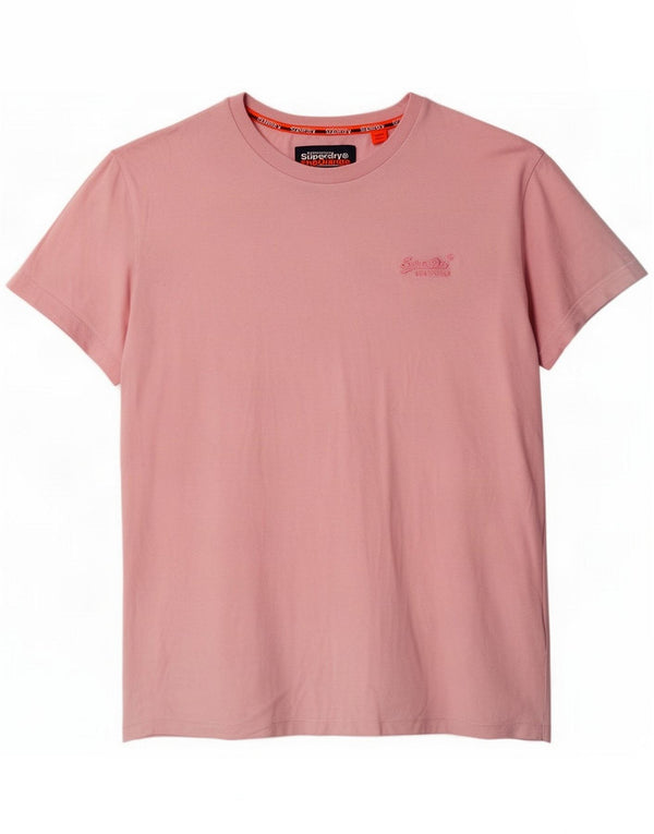 Superdry T-Shirt damski Top UK 16 Large Pink Cotton
