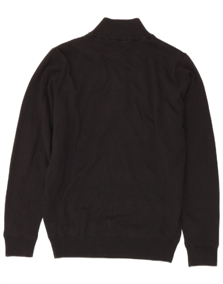 Męski sweter zapinany na zamek Calvin Klein, mały, czarny, bawełniany