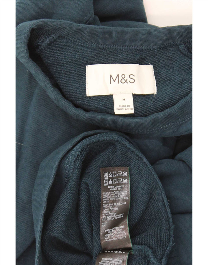 Marks & Spencer Męska bluza dresowa, średnia niebieska, bawełniana