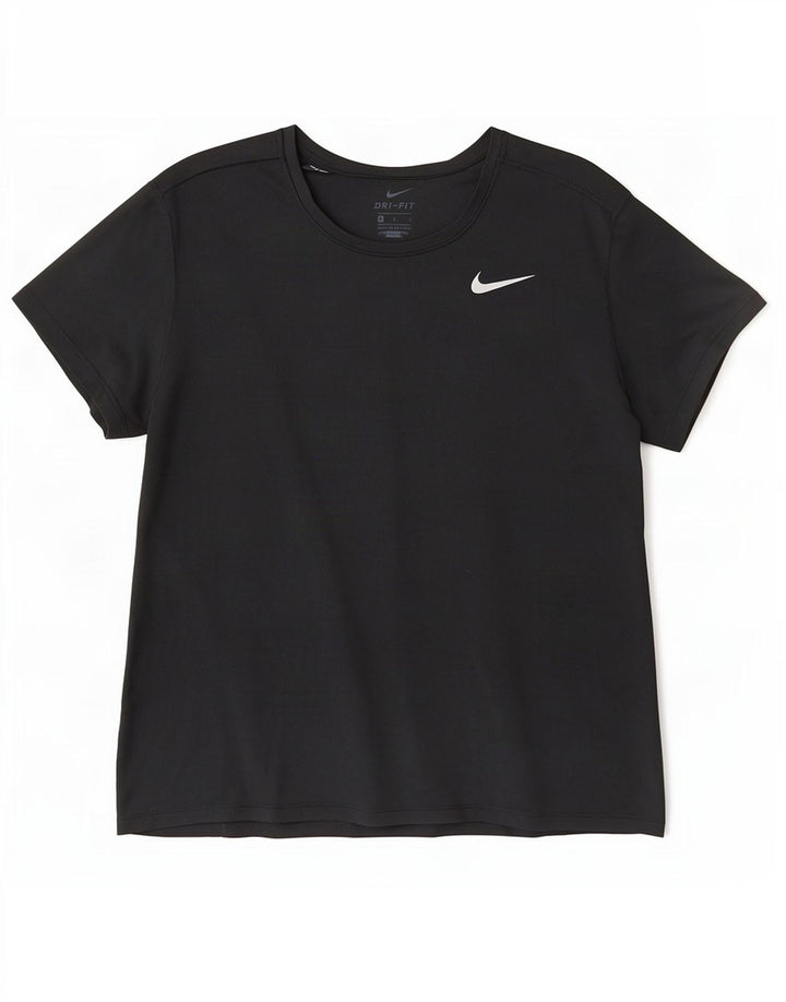 Damska koszulka Nike Dri Fit Top UK 14, duży, czarny poliester