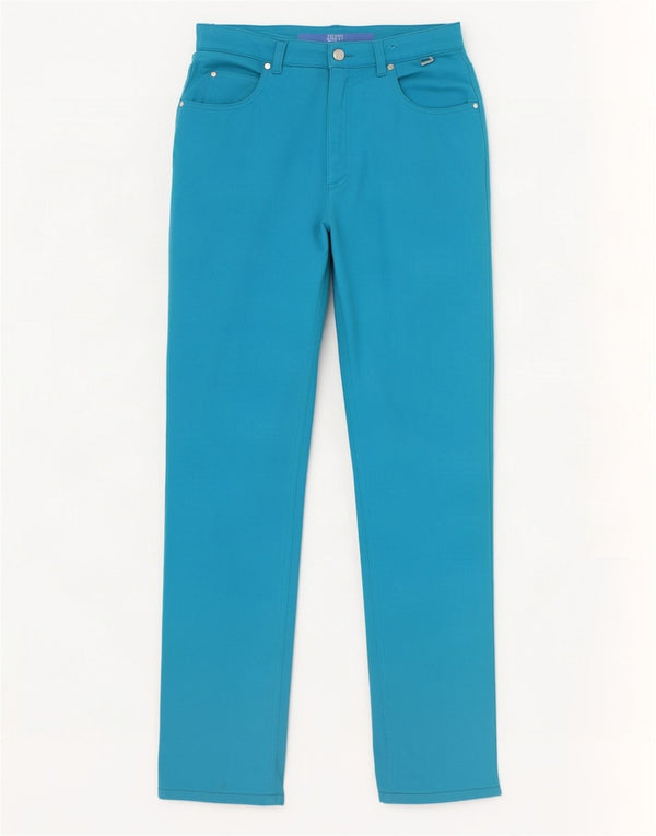 Damskie spodnie typu casual z wysokim stanem Escada EU 38 Medium W29 L31 Niebieskie