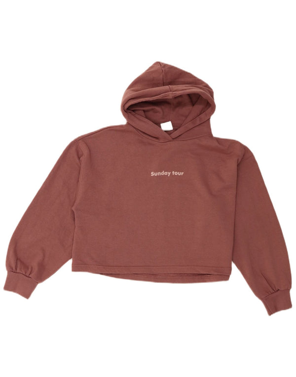 Dziewczęcy sweter oversize z kapturem Zara 13-14 lat, różowa bawełna