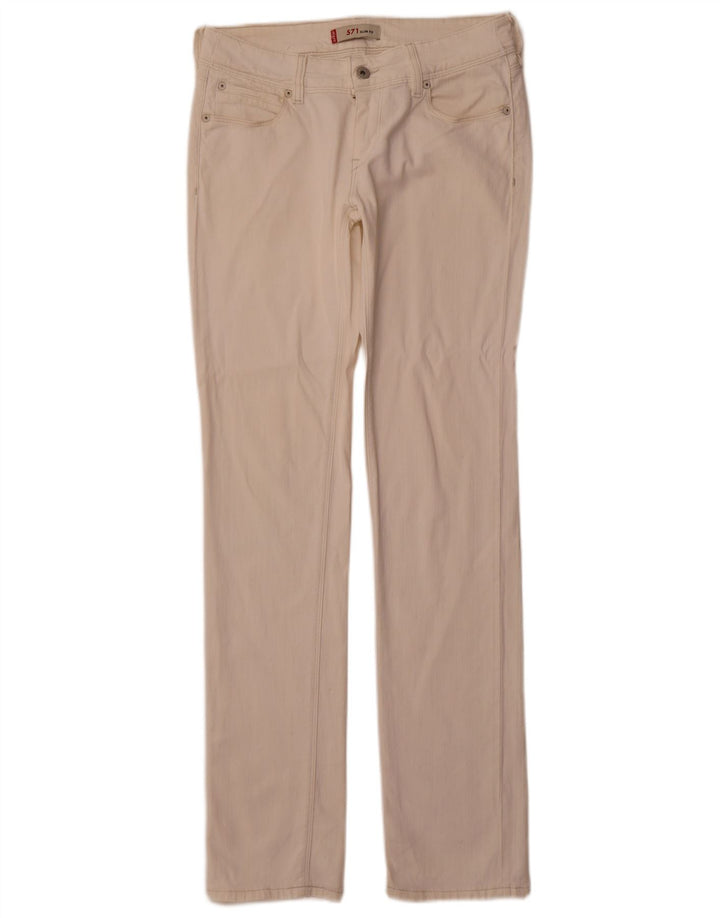 Męskie jeansy Levi's 571 Slim W30 L33 Off White