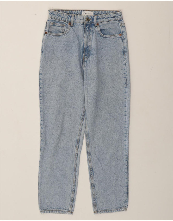 Damskie jeansy z wysokim stanem Zara EU 40 Medium W30 L27 Niebieskie bawełniane