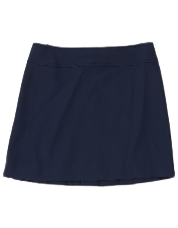 Vintage damska plisowana mini spódniczka W30 średni granat