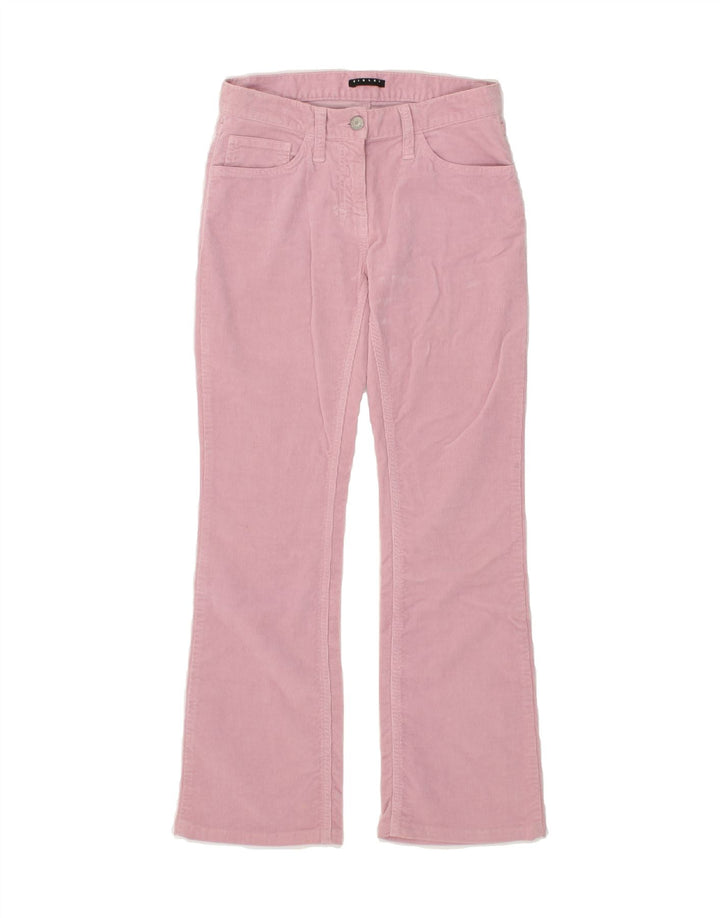 SISLEY Womens Bootcut Corduroy Trousers EU 38 Medium W27 L27 Pink Cotton Vintage Sisley and Second-Hand Sisley from Messina Hembry 