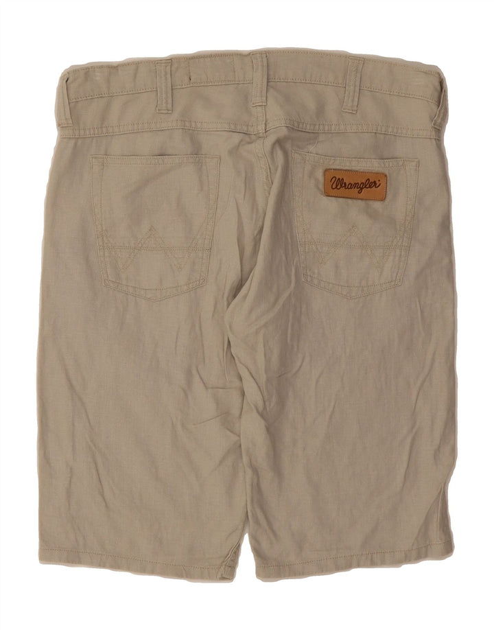 WRANGLER Mens Chino Shorts W31 Medium Beige Linen Vintage Wrangler and Second-Hand Wrangler from Messina Hembry 