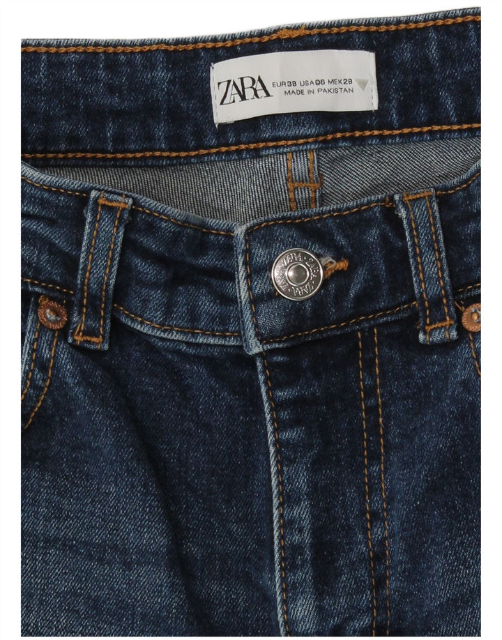Dżinsy damskie Zara Crop Bootcut EU 38 Small W28 L26 Niebieska bawełna