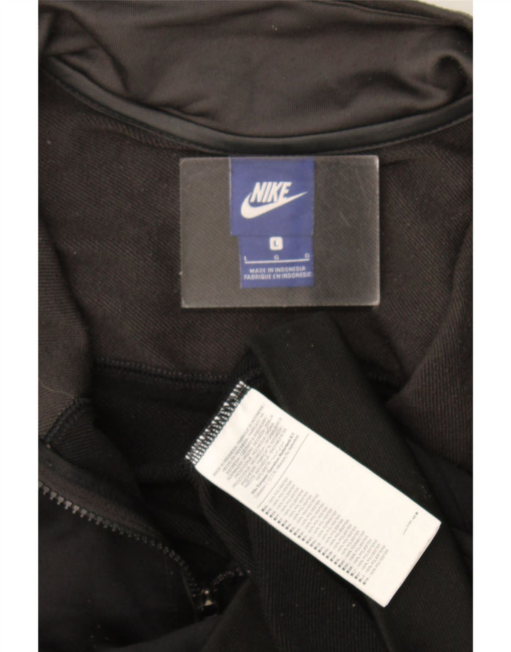 Męska kurtka dresowa Nike, duża, szara, poliestrowa z blokami kolorów