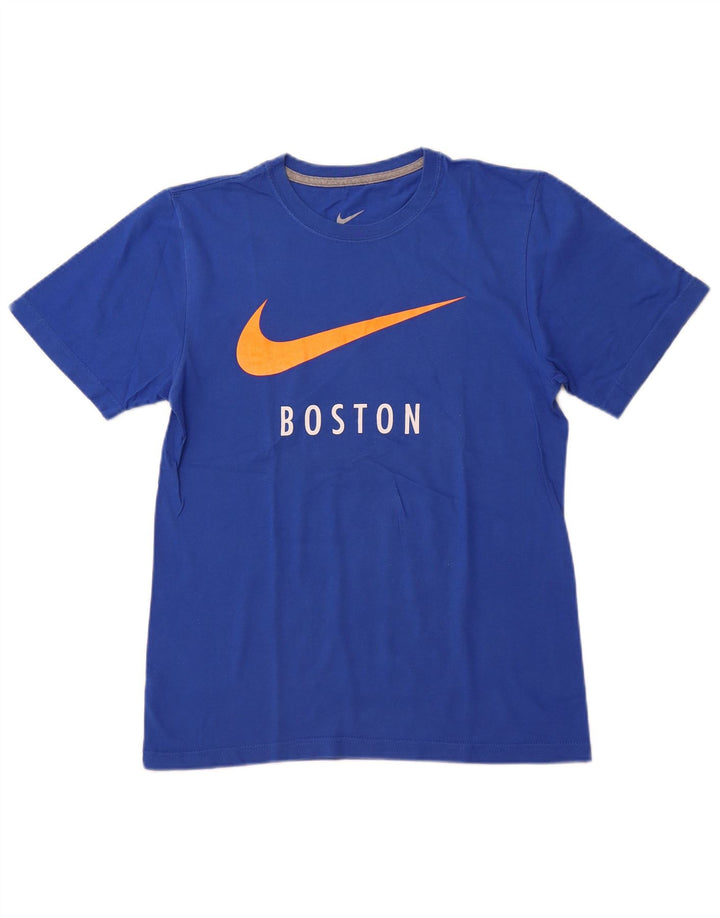 NIKE Mens Boston Regular Fit Graphic T-Shirt Top Small Blue Cotton