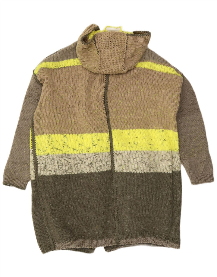 Vintage damski sweter oversize z długim rękawem UK 20 2XL wielokolorowy