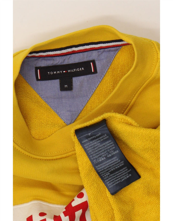 Męska bluza z grafiką Tommy Hilfiger, średnia żółta bawełna
