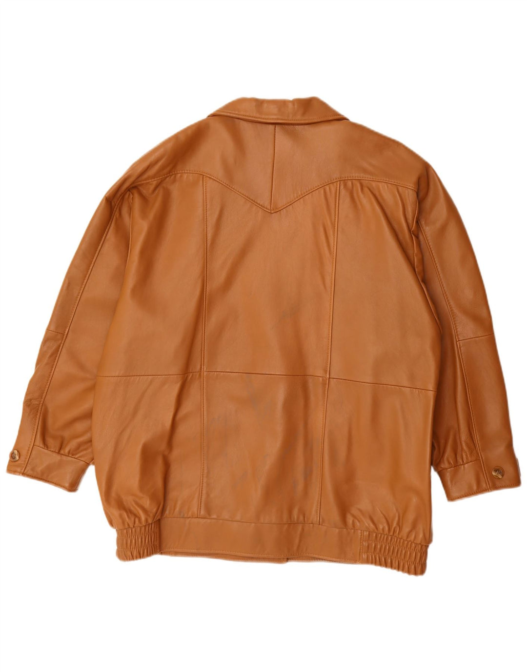 Vintage damska kurtka skórzana oversize EU 44 XL, brązowa skóra
