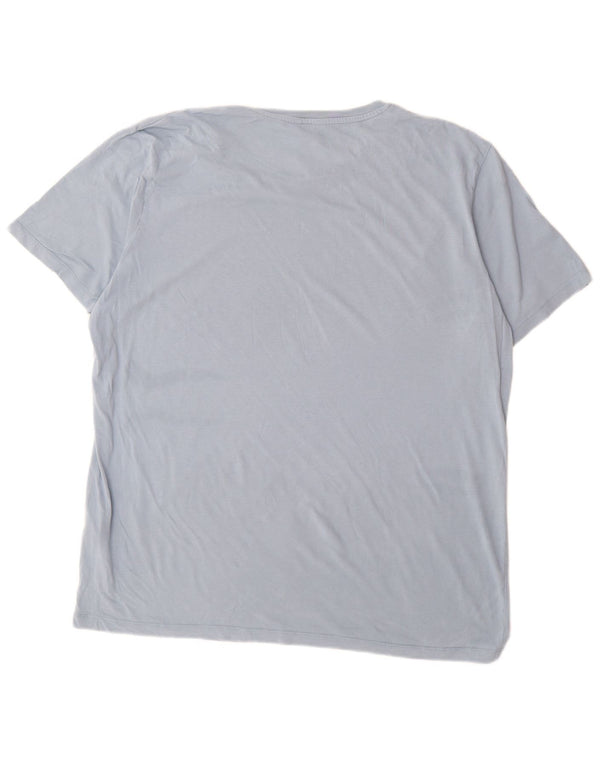 Męski T-shirt z grafiką Jack & Jones, 2XL, niebieska bawełna