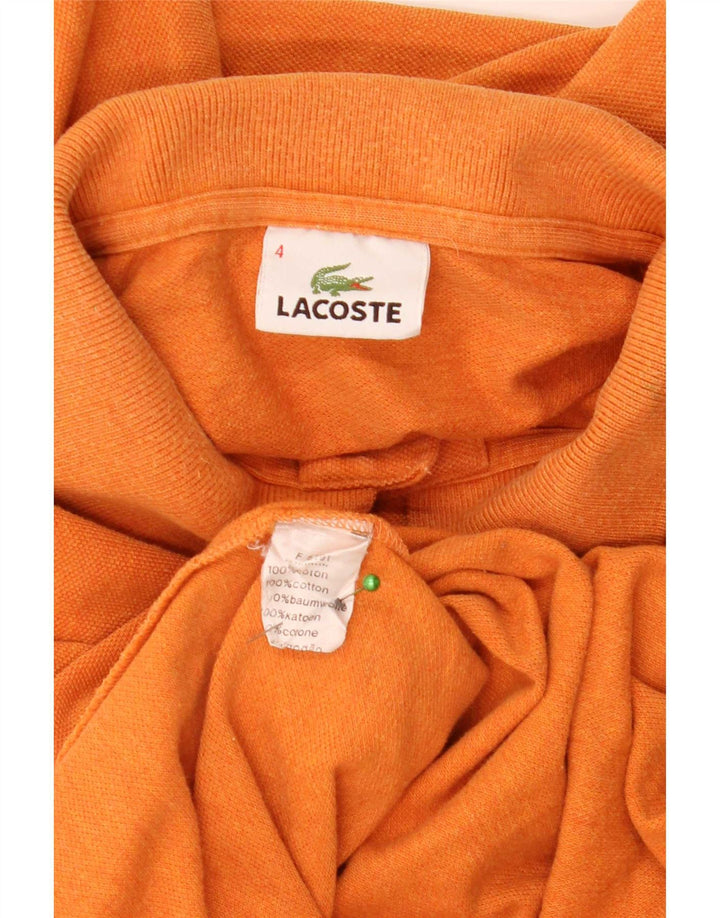 Męska koszulka polo Lacoste z długim rękawem, rozmiar 4, średnia pomarańczowa bawełna