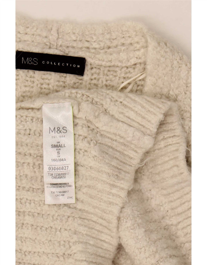Sweter damski Marks & Spencer Longline Open Cardigan UK 10 Small Beige