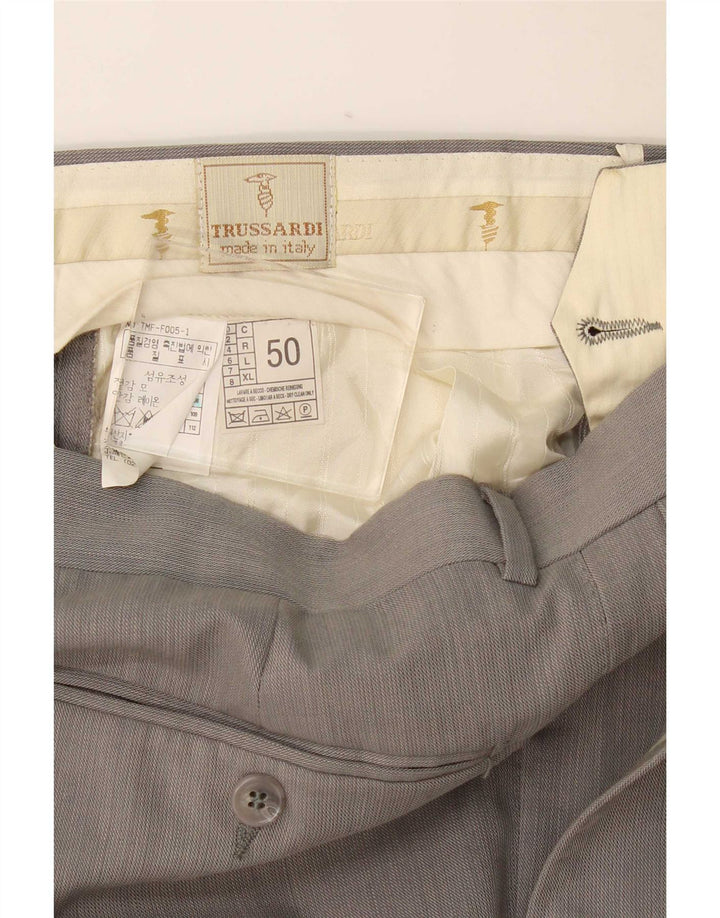 Męskie spodnie garniturowe Trussardi IT 50 Large W36 L28 Szare