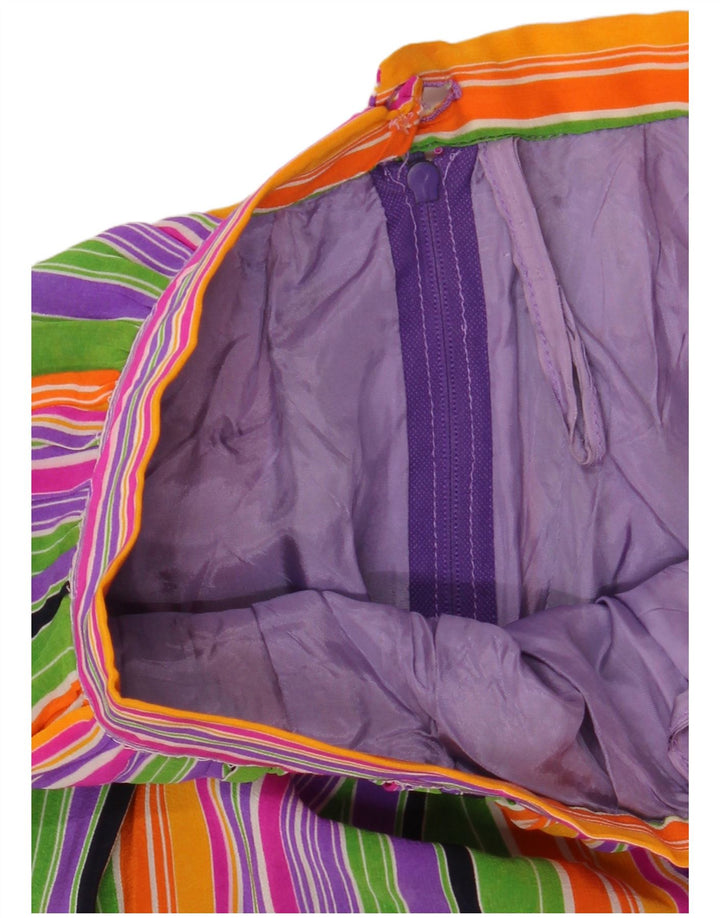 Warstwowa spódnica damska VINTAGE W25 XS w wielokolorowe paski