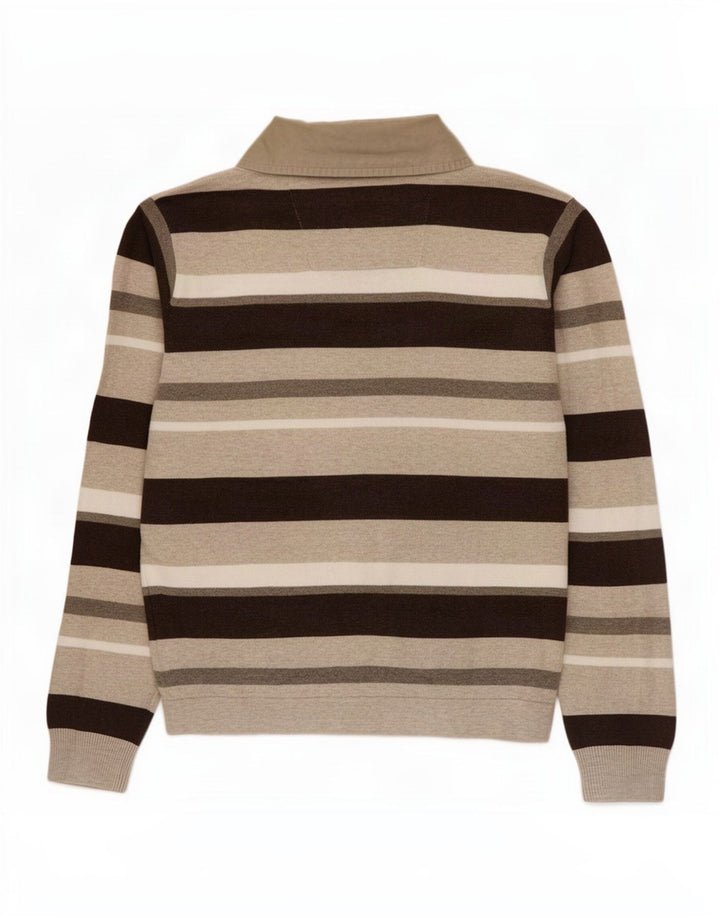Męski sweter polo Marks & Spencer Blue Harbor, średni brąz