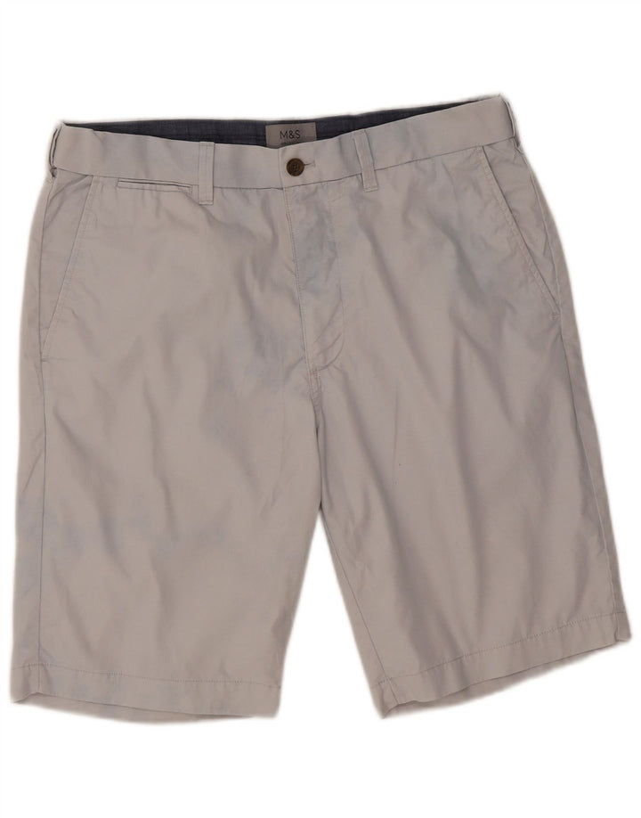 Męskie spodenki Chino Marks & Spencer W34, duże, szare, bawełniane