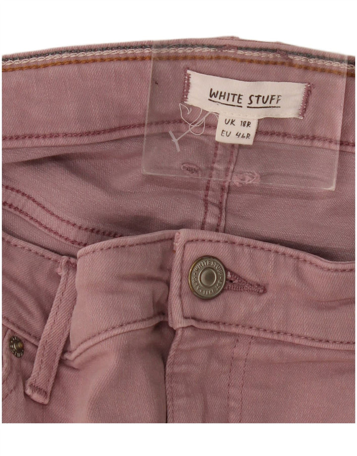 Damskie jeansy White Stuff UK 18 XL W38 L25 Fioletowe