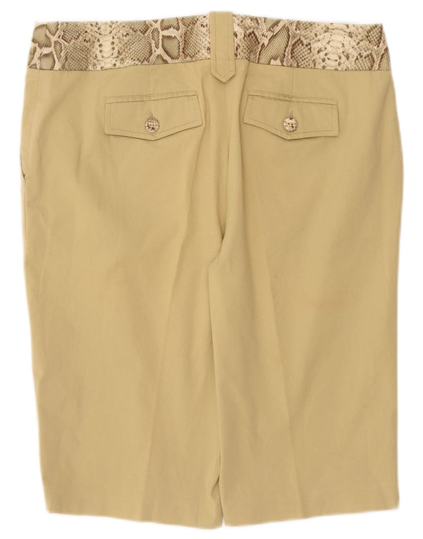 Damskie spodenki chino Luisa Spagnoli IT 48 XL W36 Zielona bawełna z nadrukiem zwierzęcym