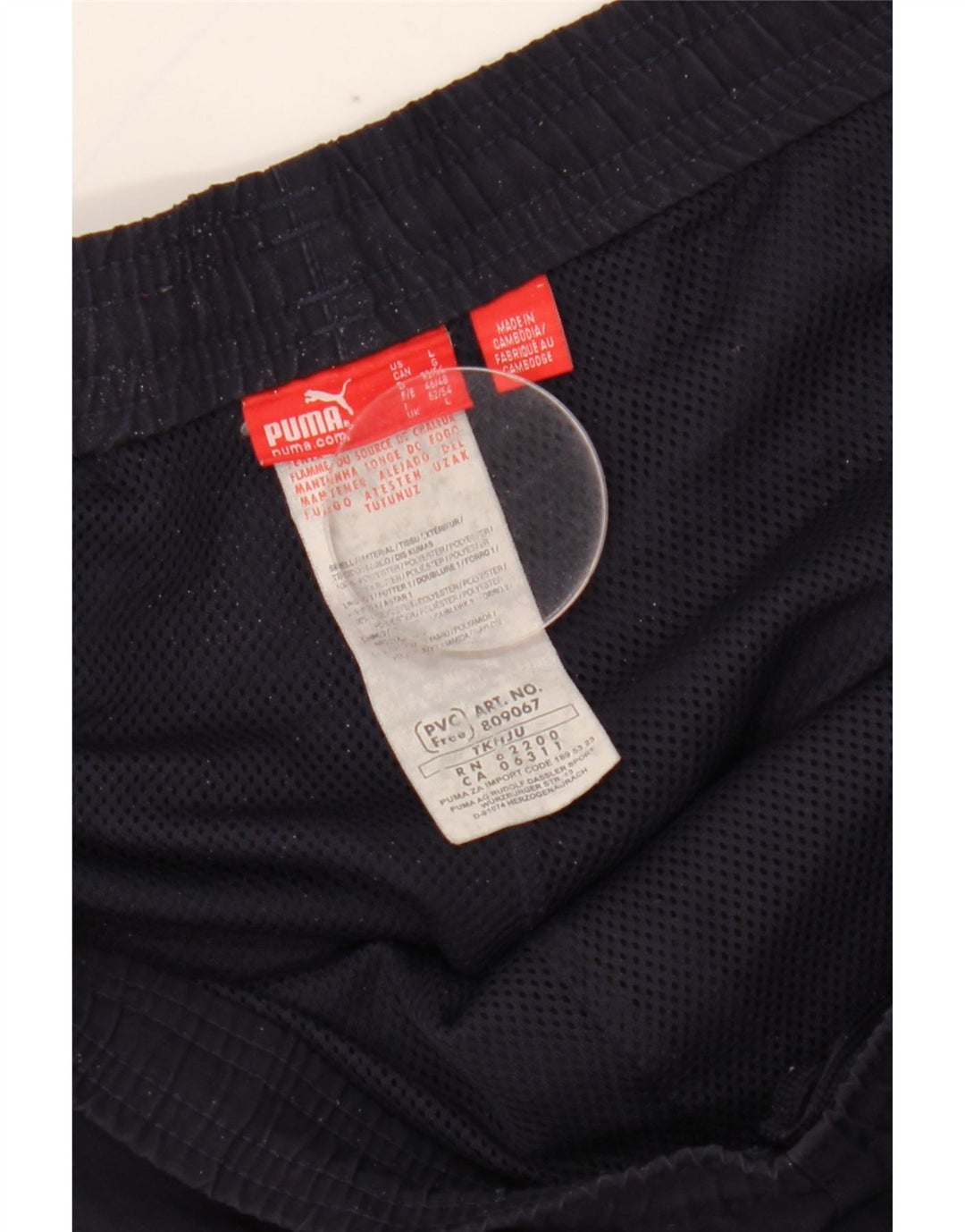 Męskie spodnie dresowe Puma z grafiką, duże, granatowe, z poliestru