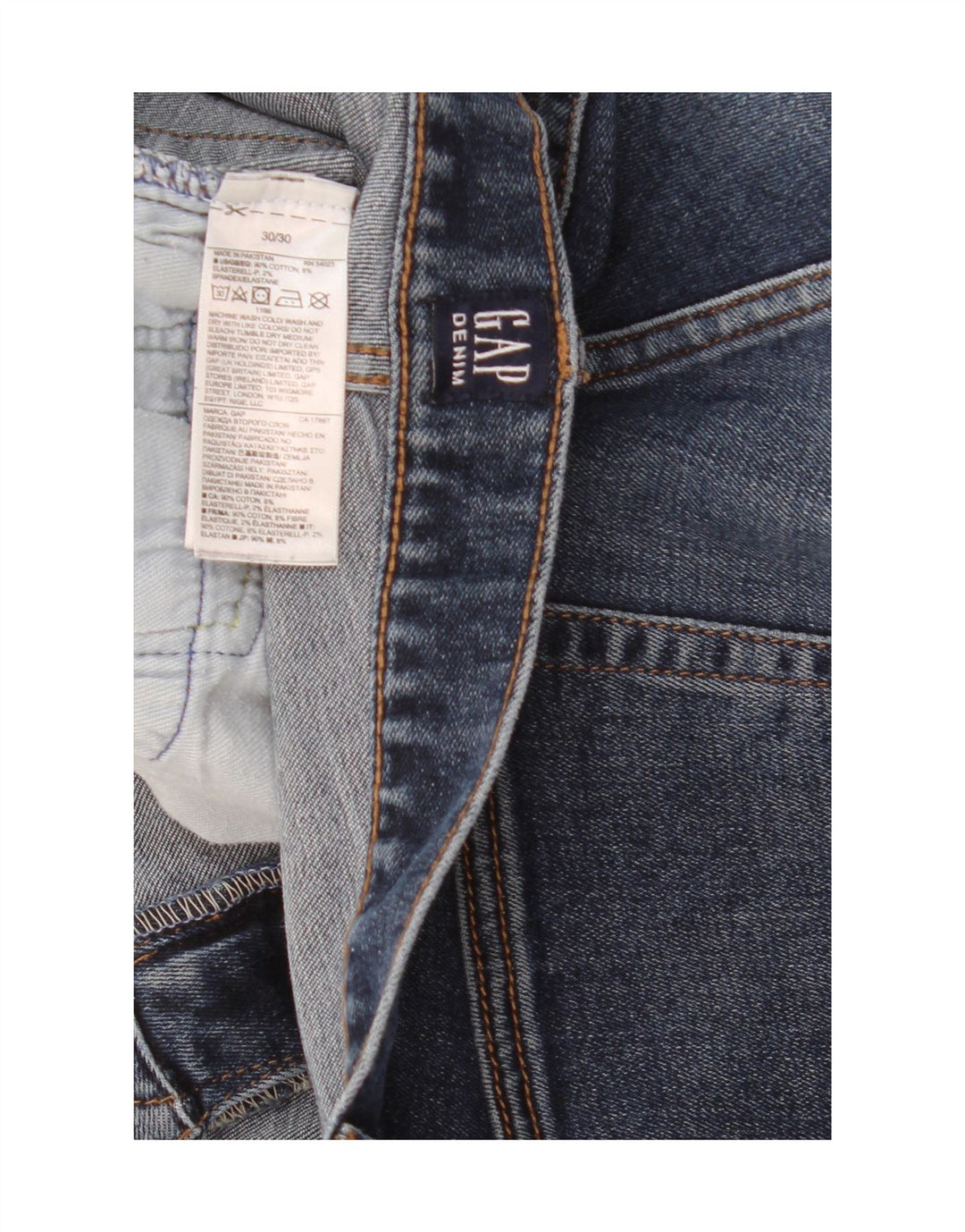 Męskie jeansy Gap Slim W30 L30 Granatowe, bawełniane