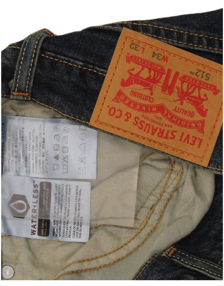 Męskie jeansy Levi's 512 Slim Tapered W34 L32 Niebieskie bawełniane