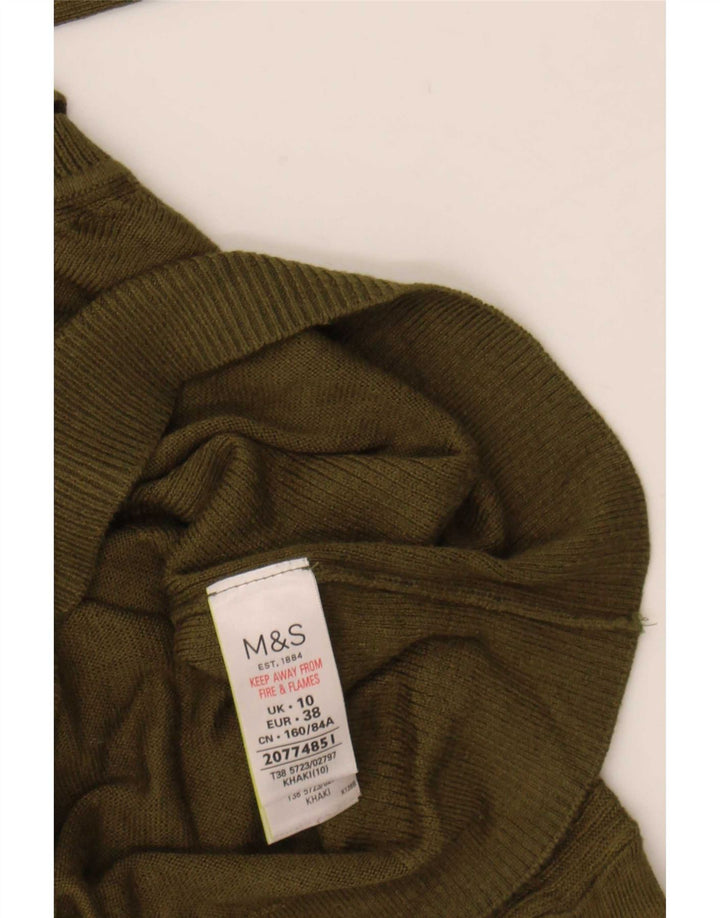 Marks & Spencer Damski sweter oversize z okrągłym dekoltem, UK 10, mały khaki
