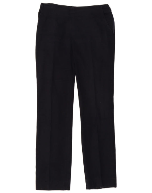 Vintage damskie proste spodnie na co dzień IT 42 Medium W27 L29 granatowe