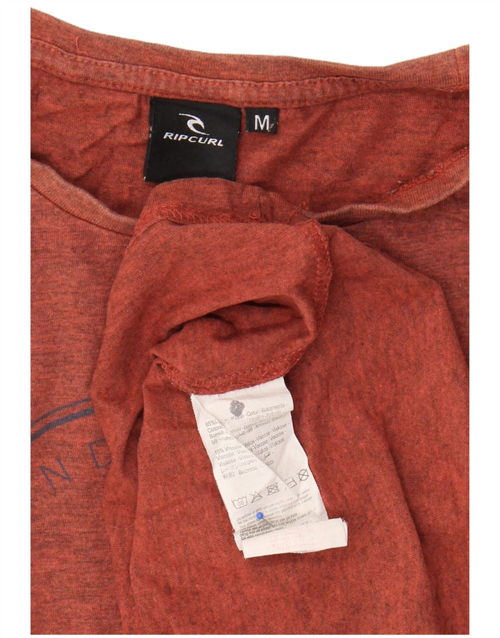 Męska koszulka z grafiką Rip Curl, średnia bawełna z pomarańczowymi plamkami