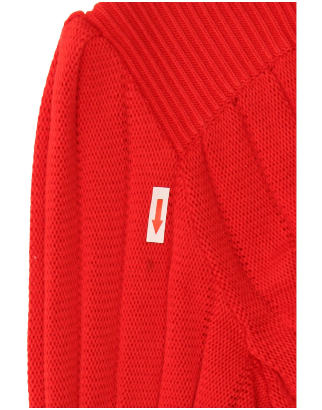 Sweter damski w stylu vintage IT 46, duży, czerwony, bawełniany