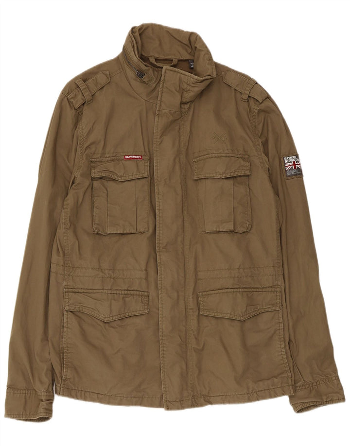 Męska kurtka wojskowa Superdry UK 40, duża, bawełniana khaki