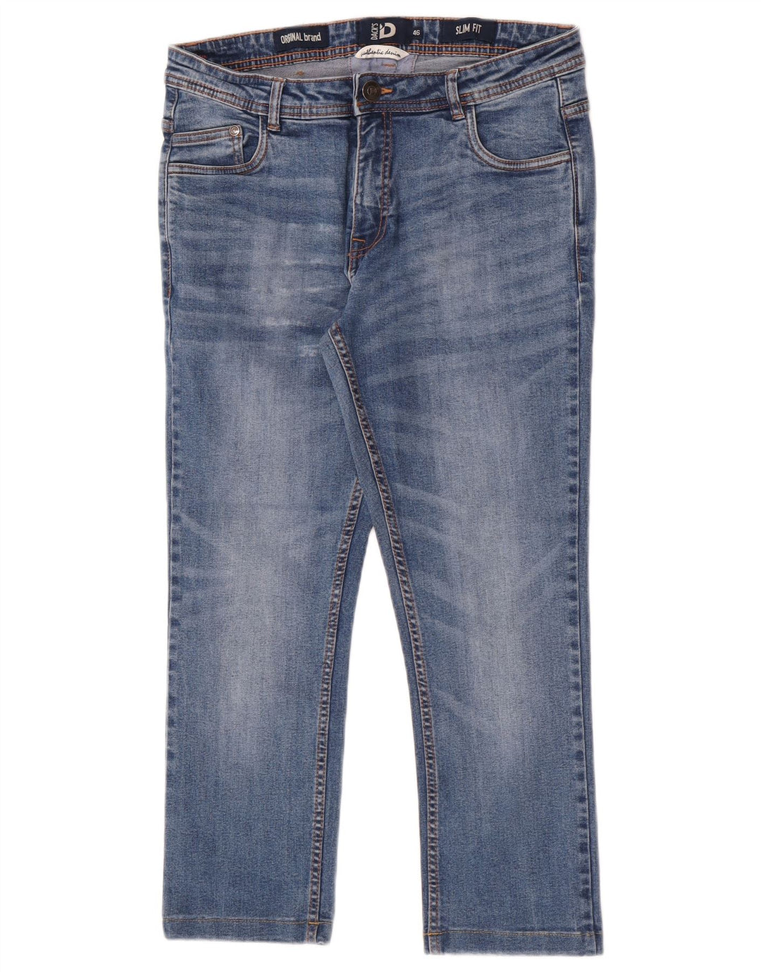 Damskie jeansy Crop Slim IT 46 Large W30 L24 Niebieskie bawełniane