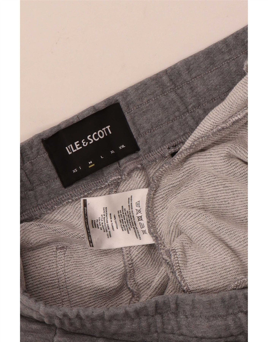Męskie spodnie dresowe Lyle & Scott Joggersy Średnioszare, bawełniane w cętki
