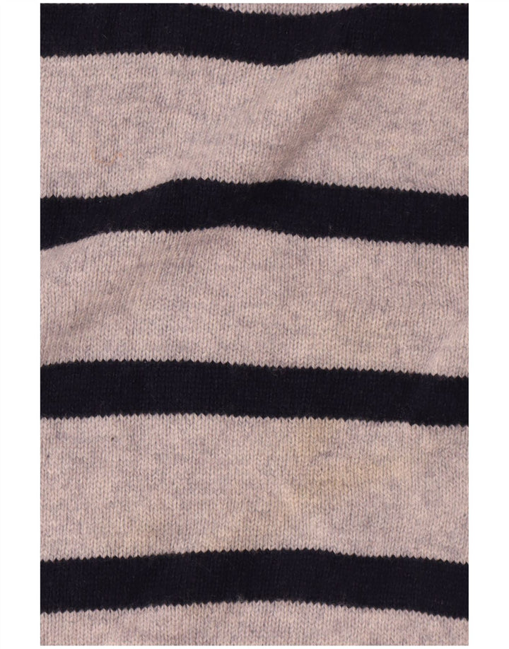 Marks & Spencer Damski sweter z okrągłym dekoltem, UK 16, duże, szare paski