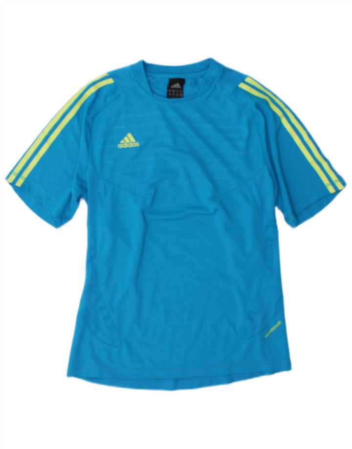 Adidas Męski T-shirt Top Mały Niebieski Poliester