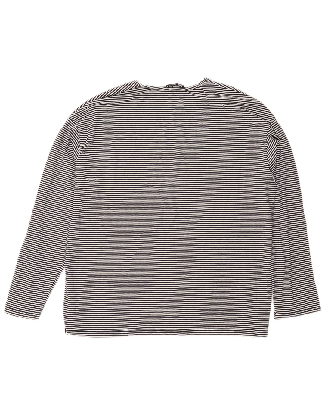 Damski top oversize z długim rękawem Zara UK 10, mały, granatowy w prążki