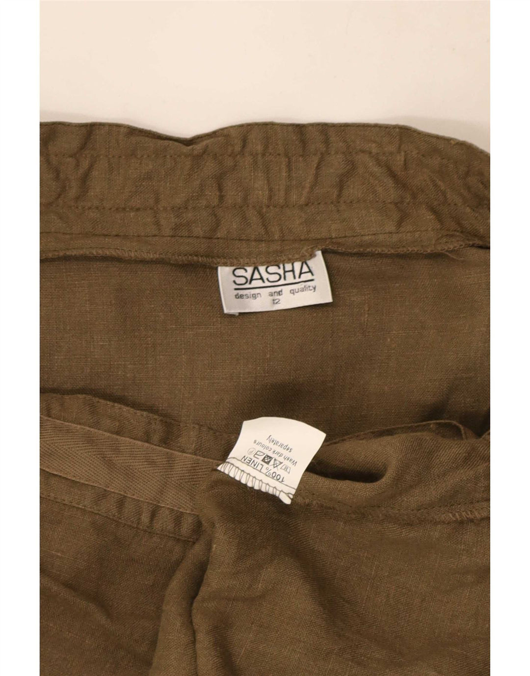 Damska spódnica cargo Sasha UK 12 Medium W29, lniana khaki