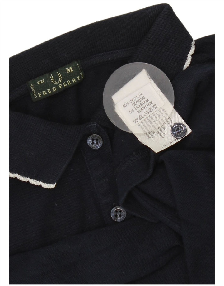 Damska koszulka polo Fred Perry UK 12, średnia, granatowa, bawełniana
