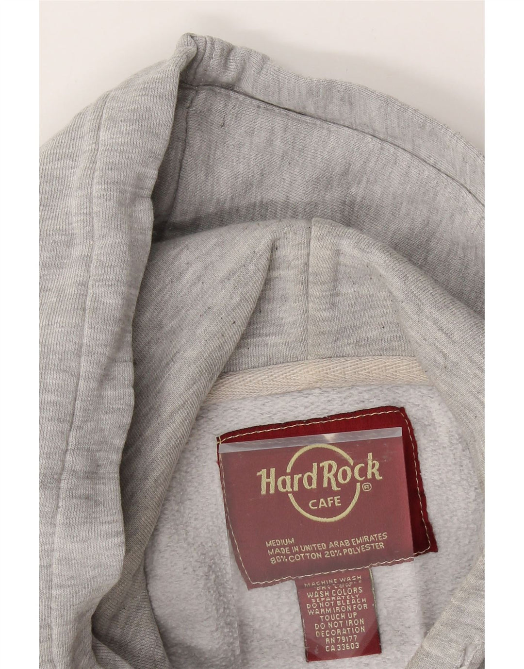 HARD ROCK CAFE Mens Berlin Graphic Hoodie Jumper Medium Grey Cotton Vintage Hard Rock Cafe and Second-Hand Hard Rock Cafe from Messina Hembry 