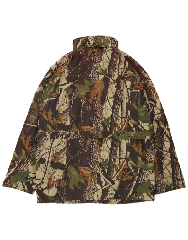 Męska kurtka użytkowa w stylu vintage, UK 42 XL, kamuflaż khaki, poliester