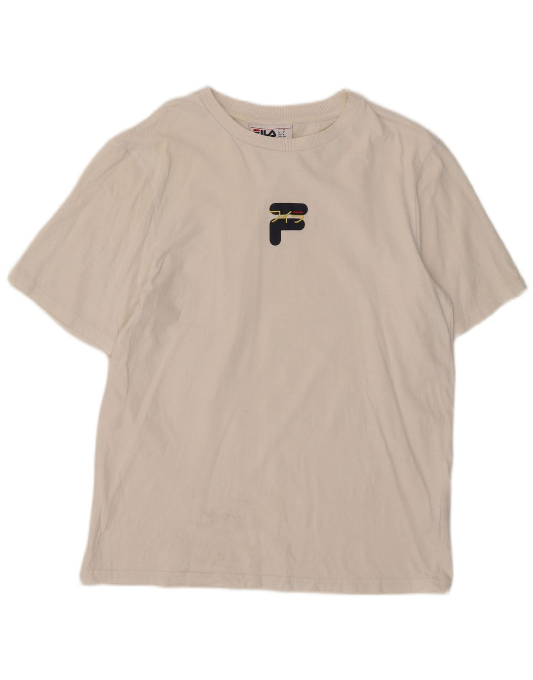 T-shirt męski Fila Top, średni, biały, bawełniany