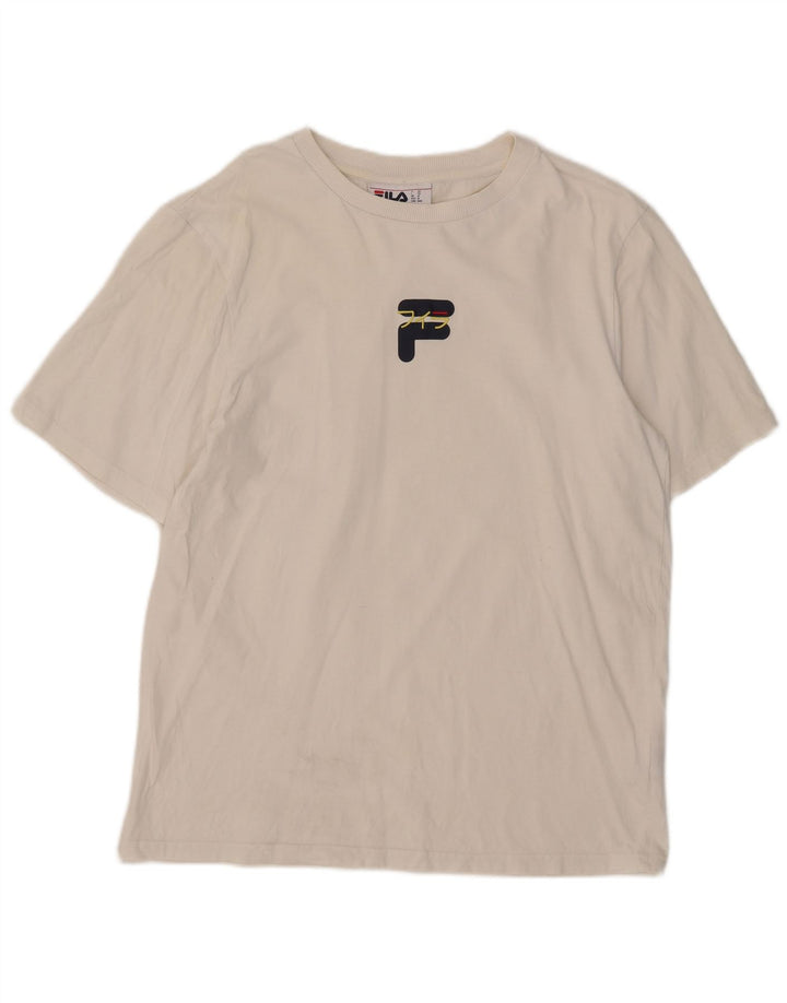 T-shirt męski Fila Top, średni, biały, bawełniany