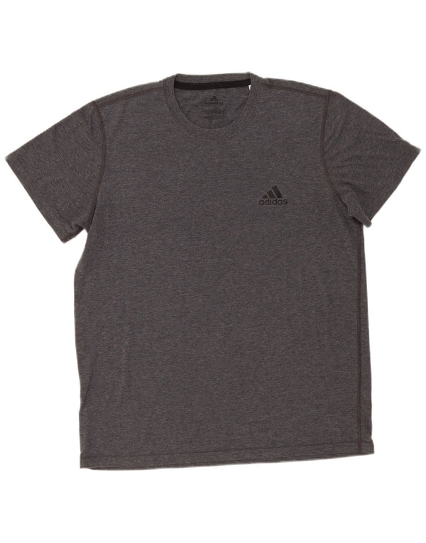 Adidas Męski T-shirt Top Duży Szary Nakrapiany