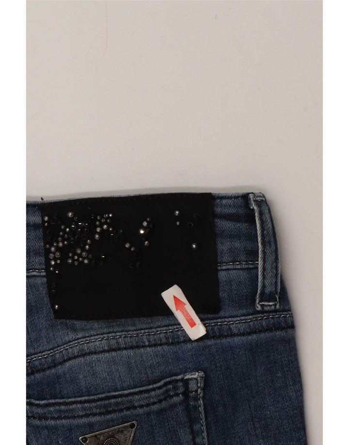 Guess Damskie Jeansy Slim W26 L34 Niebieskie Bawełniane