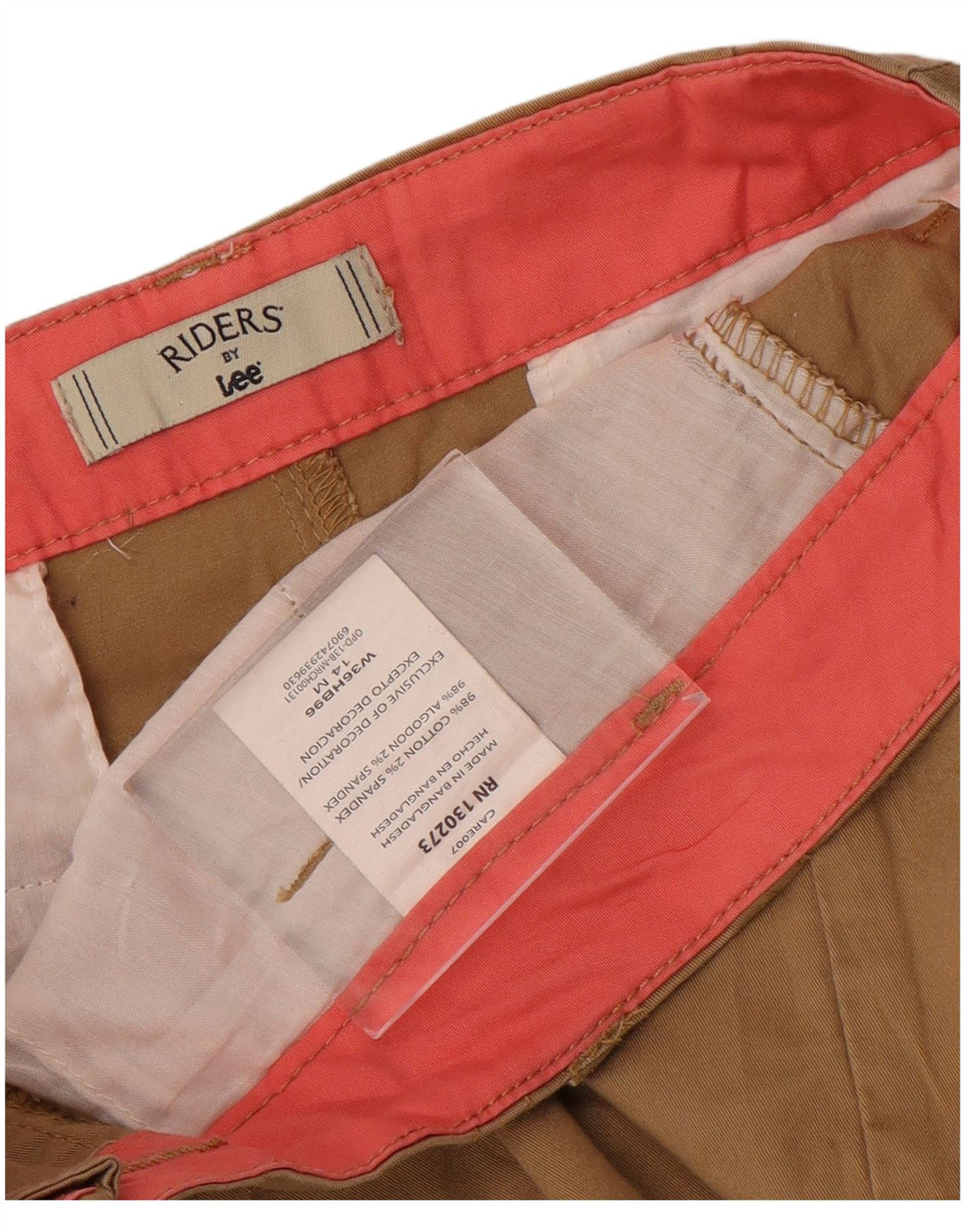 Damskie spodnie Chino Lee Bootcut US 14 XL W36 L31 Brązowa bawełna