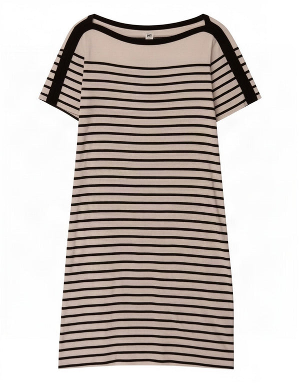 Ralph Lauren Womens Short Sleeves Basic Dress UK 10 Small White Striped