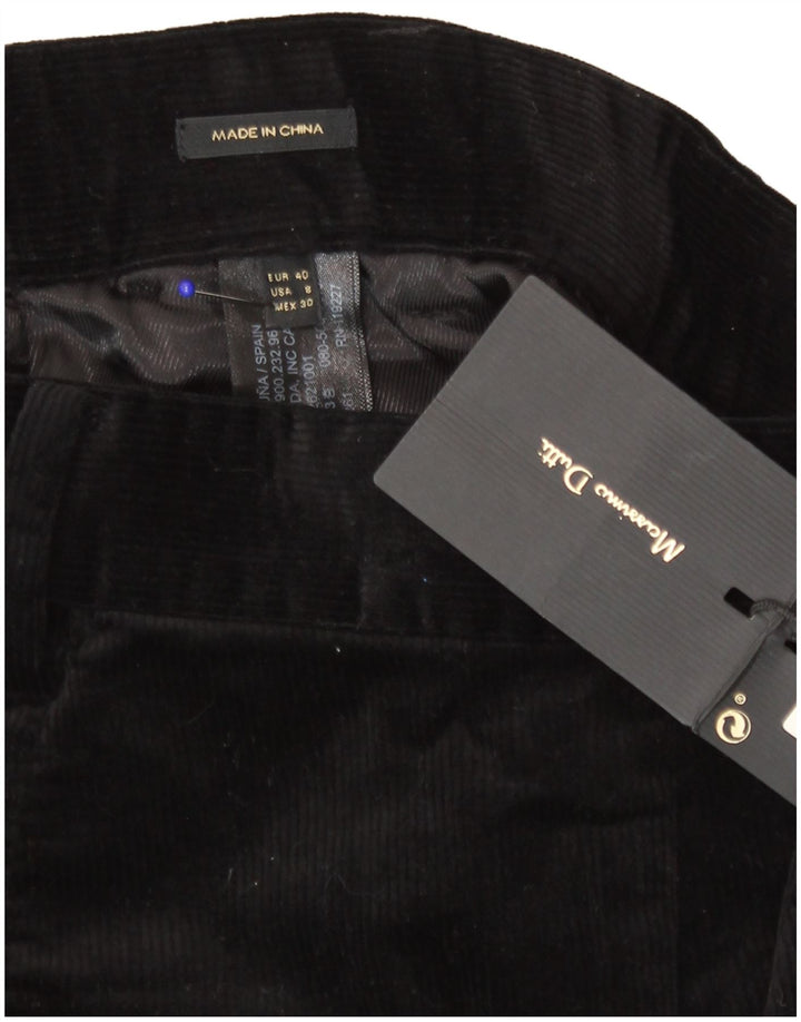 Spodnie damskie Massimo Dutti Straight sztruksowe EU 40 Medium W30 L30 Black